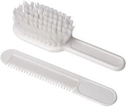 Eurostil Baby Brush & Comb White 2pcs