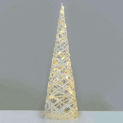 Beleuchteter Baum Weiß & Silber Pyramide Baum 60cm Weiß Beleuchteter Baum Weiß & Silber Pyramide Baum 60cm Weiß