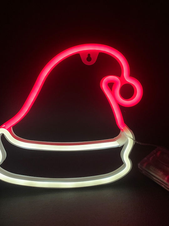 Aca Illuminated Christmas Plastic Figure Hat Red Height 22cm