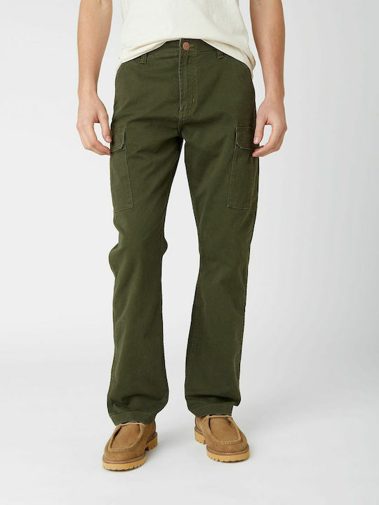 Casey Hose Cargo Elastisch in Normaler Passform Militare Green