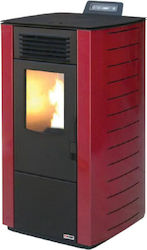 King 78 Σόμπα Pellet 6.4kW Μπορντό