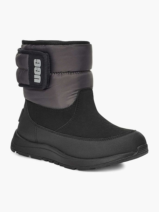 Toty Suede Παιδικά Μποτάκια με Σκρατς Μαύρα