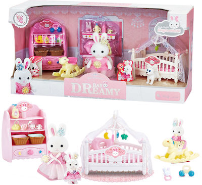 Miniatur-Spielzeug Bay Dreamy Λαγουδάκι με Βρεφικό Υπνοδωμάτιο 50-6618