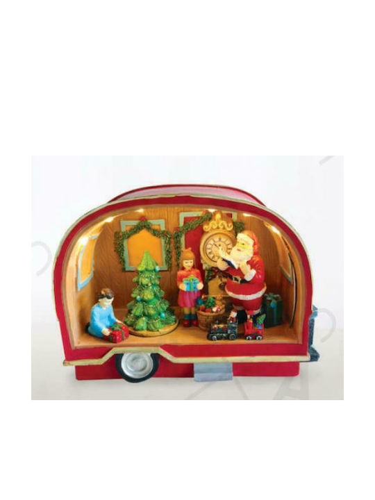Aca Christmas Illuminated Decorative House with Battery with Movement 25.4x25.4x9.5cm.