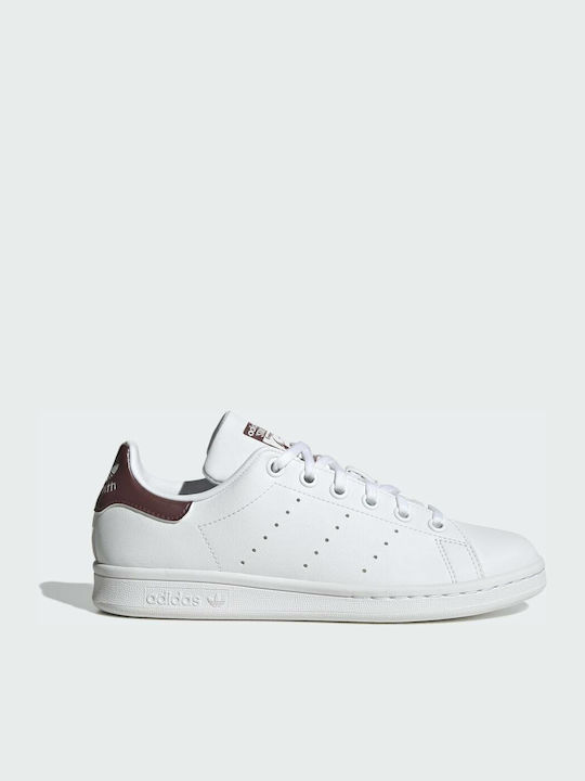 Adidas Παιδικά Sneakers Stan Smith Cloud White / Cloud White / Burgundy