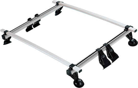 La Prealpina Aluminum Car Roof Bar Calypso for Smart ForFour 3D without Legs Silver