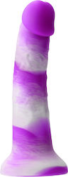 Ns Novelties Colours Pleasures Yum Yum Realistisches Dildo Mit Saugnapf Purple White 18cm