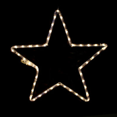 Aca Plastic Illuminated Christmas Decorative Pendant Star 55cm White