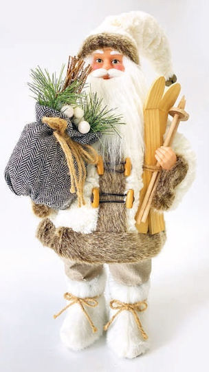 Dekorativer Weihnachtsmann Braun aus Stoff 60cm Weihnachtsmann