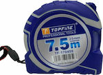 Topfine Μετροταινία με Αυτόματη Επαναφορά 25mm x 7.5m