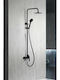 Imex Belgica Регулируема Стълб за душ с Батерия 95-132cm Черна