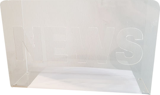 Magazine Rack Plastic Transparent 29.5x36x11cm