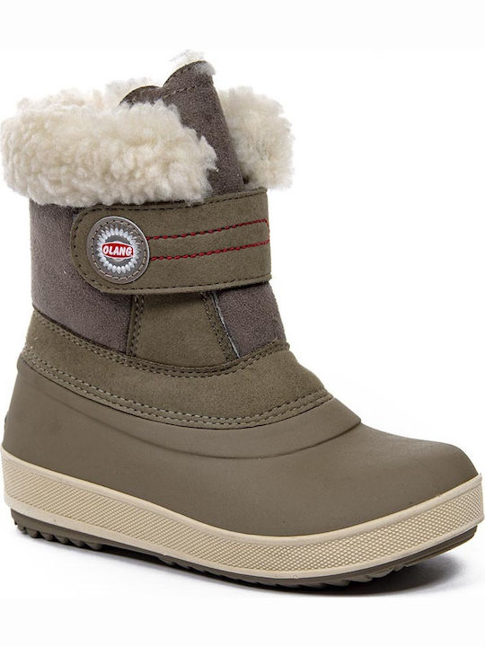 Olang MDC980 Kids Snow Boots with Velcro Beige