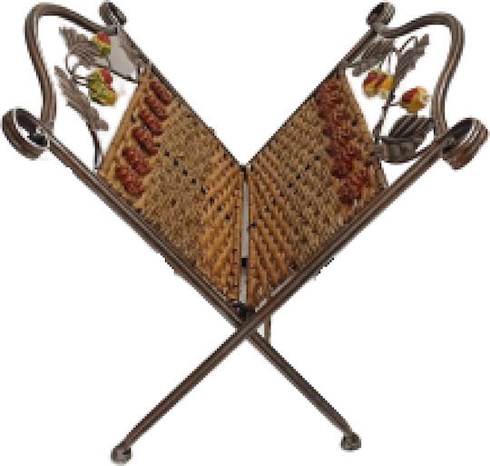 Karageorgos Bros Θήκη Περιοδικών Μεταλλική Καφέ 37x33x28εκ. 20000