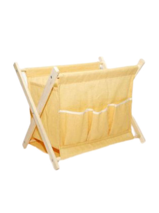 Karageorgos Bros Fabric Magazine Rack Yellow 40x40cm