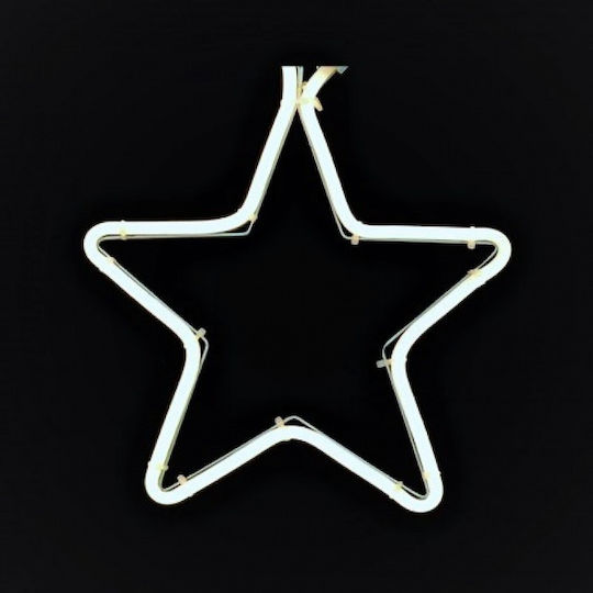 TnS Plastic Illuminated Christmas Decorative Pendant Star White