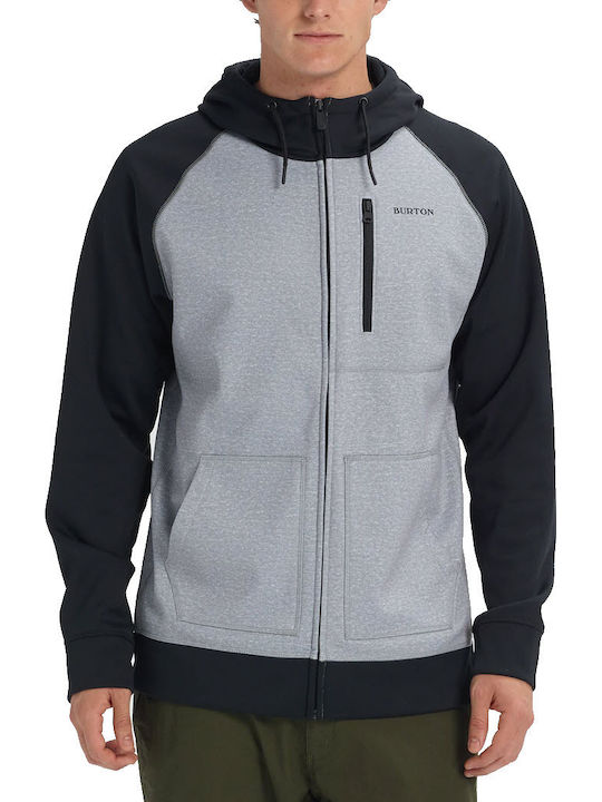Crown Bonded Sweatshirt mit Kapuze Grau