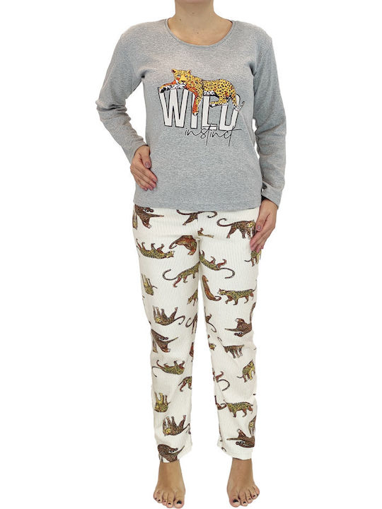 Women's pajamas Wild Tiger grey W22