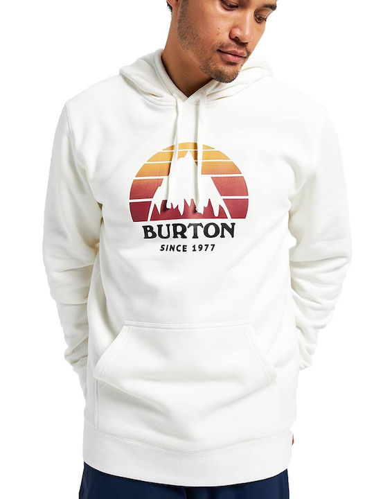 Burton Underhill Hanorac Cu Glugă Alb