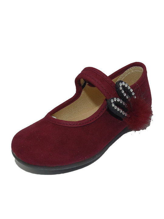 Vulladi Kids Suede Ballerinas with Hoop & Loop ...