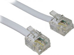 FT Electronics Flat Τηλεφωνικό Καλώδιο RJ11 6P4C 7.5m Λευκό (FTT16-304) FT Electronics Flat Τηλεφωνικό Καλώδιο RJ11 6P4C 7.5m Λευκό (FTT16-304)