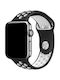 Wiwu Dual Color Sport Strap Silicone with Pin Black/White (Apple Watch 44/45/46mm/Ultra 49mm)