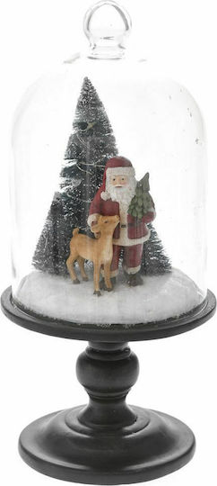 Santa Claus Christmas Illuminated Decorative Jar with Santa Claus 14x14x30cm
