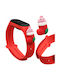 Hurtel Christmas Holidays Λουράκι Σιλικόνης Red Santa 1 (Mi Band 3/Mi Smart Band 4)