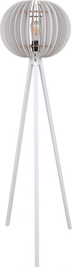 HomeMarkt Floor Lamp H145xW36cm. with Socket for Bulb E27 White