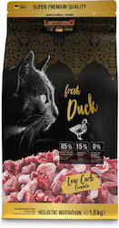 Leonardo Fresh Duck Low Carb Trockenfutter für erwachsene Katzen mit Ente 1.5kg