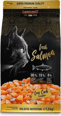 Leonardo Fresh Salmon Low Carb Hrană Uscată pentru Pisici Adulte cu Somon 1.5kg