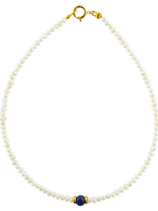 Emphasis Damen Armband aus 14K Gold mit Perlen 19cm