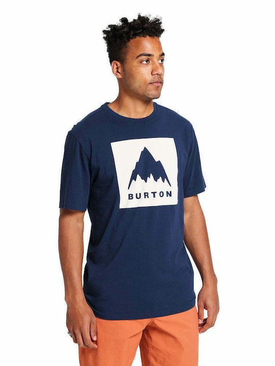 Burton Classic Mountain Men's Short Sleeve T-shirt Navy Blue