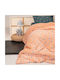 Melinen Kids Duvet Cover Single with Hollowfiber Filling Mini Stars Rose 160x220cm