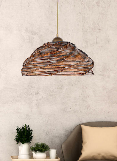 HomeMarkt Ovale Lumini Suspendate Maro Boem cu Bază de Bec E27 36x36x65cm