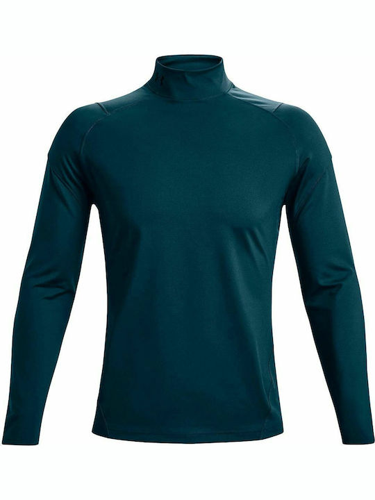 Under Armour ColdGear Rush Mock Ανδρική Ισοθερμική Μακρυμάνικη Μπλούζα Πράσινη