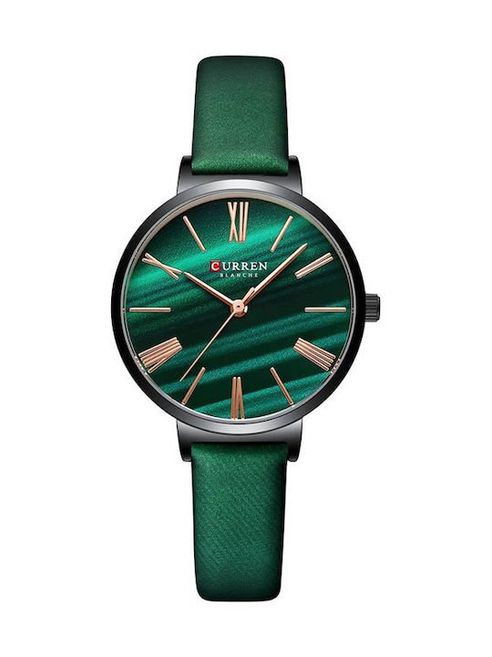 Curren Uhr mit Lederarmband Green / Green
