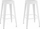 Stool Bar Metallic White 2pcs 43x43x77cm