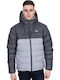 MAJKCAN20007 Χειμωνιάτικο Μπουφάν Puffer Grey / Black