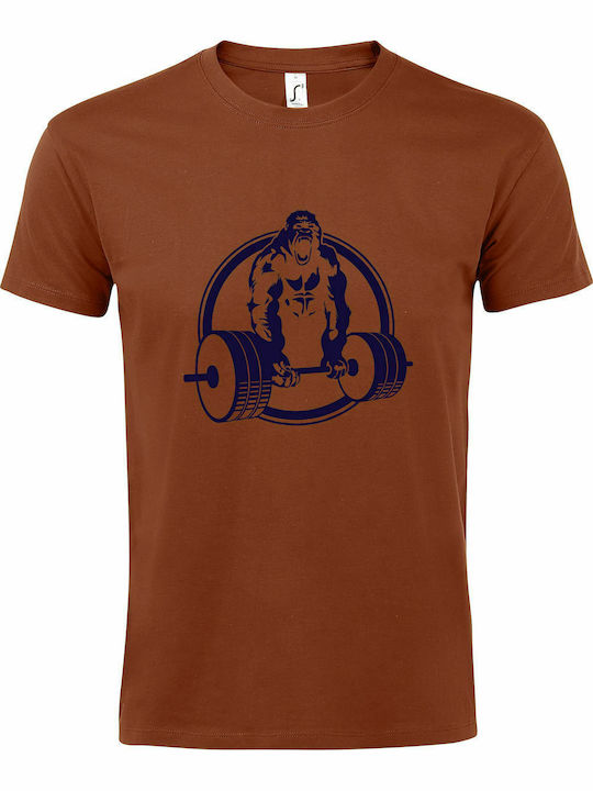 T-shirt unisex " Beast Mode ", Terracotta