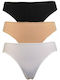 2nd Skin 0002 Cotton Women's Slip 3Pack Seamless Black/Beige/White