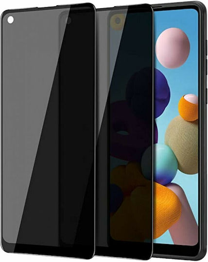 Privacy Full Face Tempered Glass (Galaxy A21s)