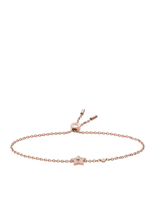 Emporio Armani Bracelet Chain made of Steel Gold Plated with Zircon
