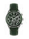 Jacques Lemans Eco Power Watch Chronograph Solar with Green Leather Strap