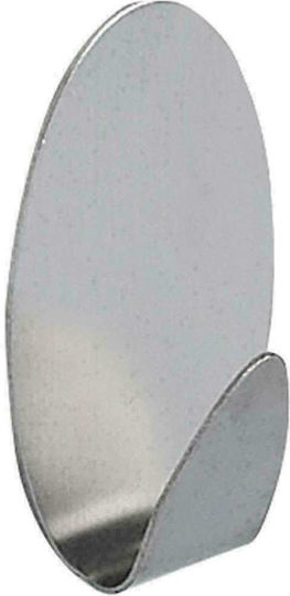 Dimitracas Oval Άγκιστρο Μπάνιου Μονό με Αυτοκόλλητο 3.5x5.5cm Ασημί Dimitracas Oval Άγκιστρο Μπάνιου Μονό με Αυτοκόλλητο 3.5x5.5cm Ασημί