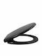 Dimitracas Easy Clip Toilettenbrille Kunststoff 41.5-45.5x37.2cm Schwarz