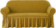 Elastic Cover for Three Seater Sofa Beige / Gold 1pcs 3SEAT-BEIGE-GOLD