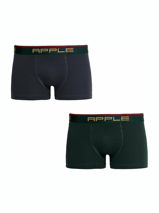 Apple Boxer Ανδρικά Μποξεράκια Πράσινο / Γκρι 2...