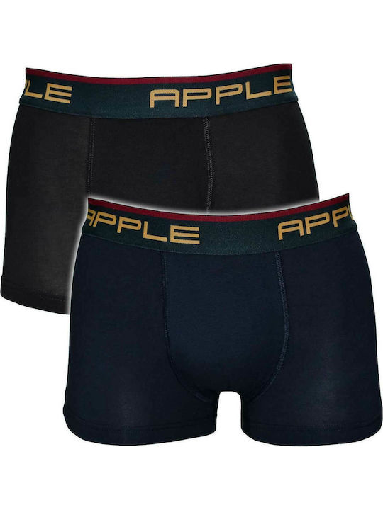 Apple Boxer Ανδρικά Μποξεράκια Μπλε / Μαύρο 2Pack