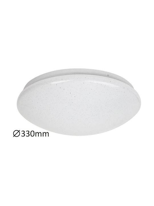 Rabalux Lucas Modern Plastic Ceiling Mount Light with Integrated LED in White color 33pcs